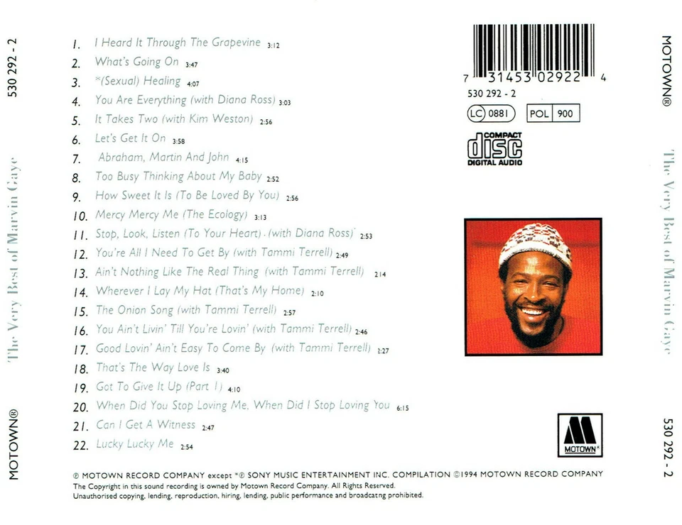 (CD) The Very Best Of Marvin Gaye - I Heard It Through The Grapevine, u.a. - Bild 2 von 2