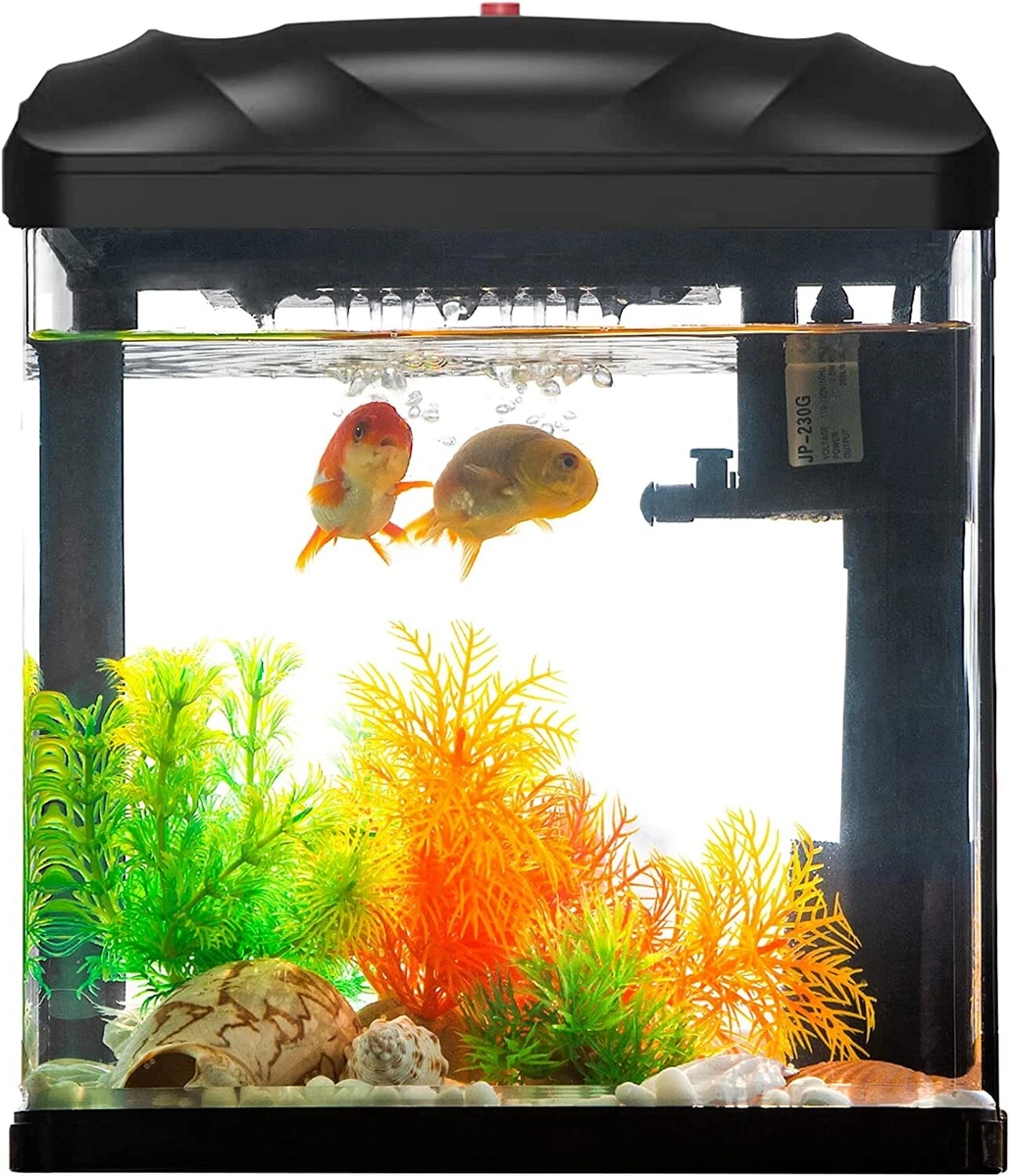 Betta Fish Tank Kit Self Cleaning 2 Gal Small Nano Aquarium Glass