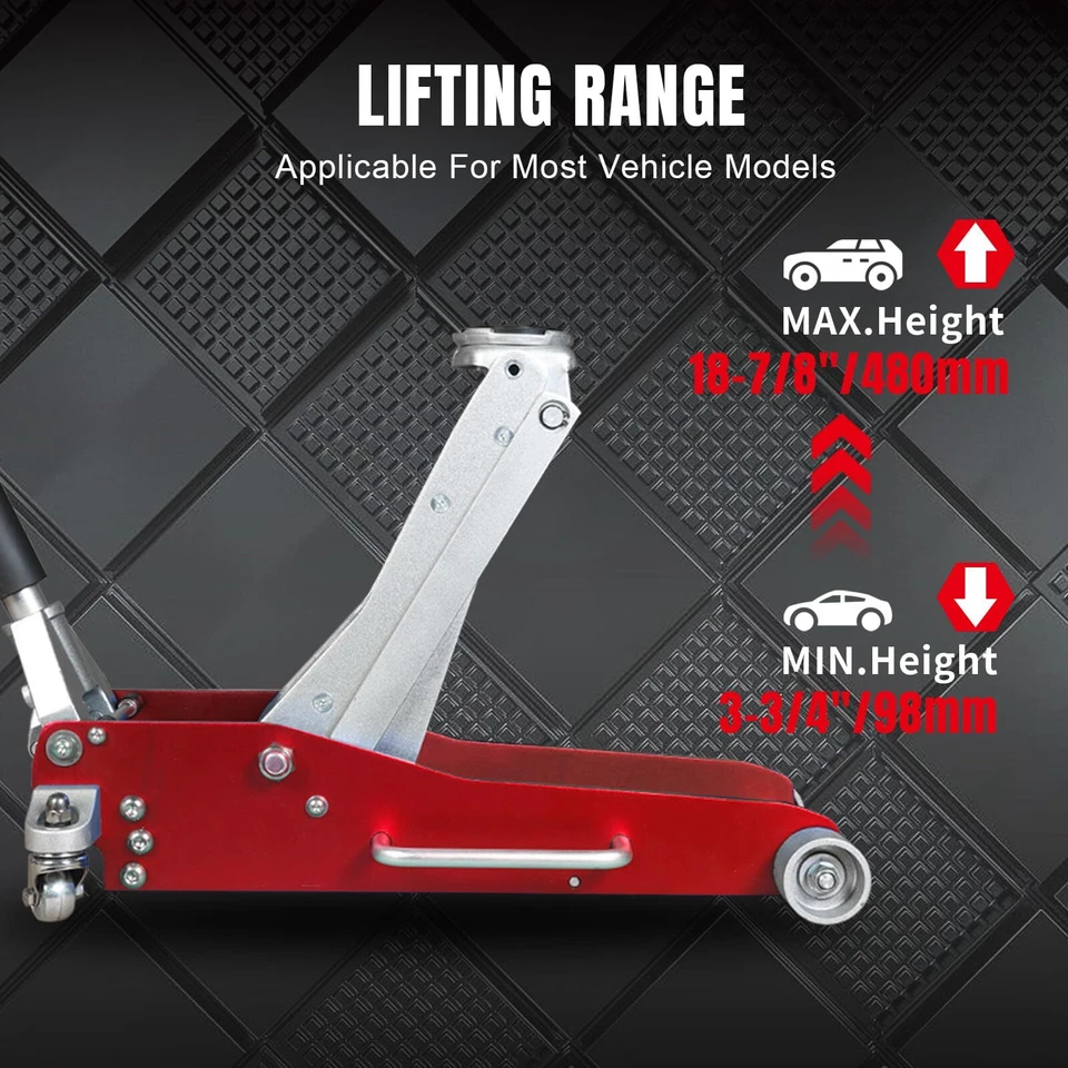 BIG RED 3 Ton Torin Low Profile Aluminum Service//Floor Garage Jack Quick Pump - Image 3 of 4