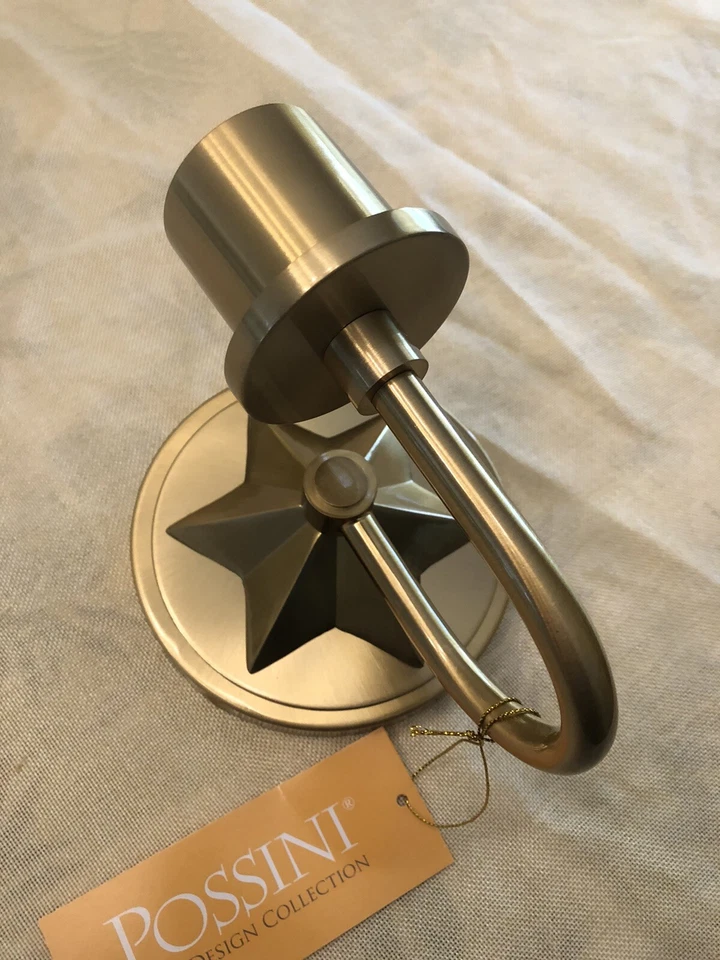 POSSINI EURO DESIGN Lámpara Dorada con Estrella Luz de Pared Aplique de Pared de Vidrio NUEVO Foto 4 de 4
