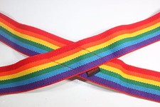 Vintage Rainbow Pride Suspenders Honcho Robin Williams Mork Halloween Costume