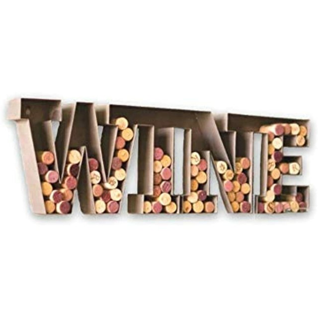 Kalalou Metal Letter Wine Cork Holder Wall Decor For The Collector