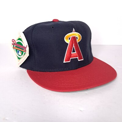 #ad Vintage 90s California Angels Hat New Era Diamond Pro Model 6 5 8 Wool USA $18.67