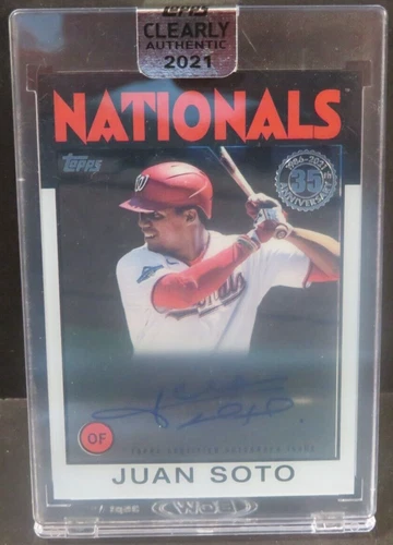 #3931 2021 TOPPS CLEARLY AUTHENTIC JUAN SOTO 1986 THROWBACK AUTOGRAPH #86TBAJS