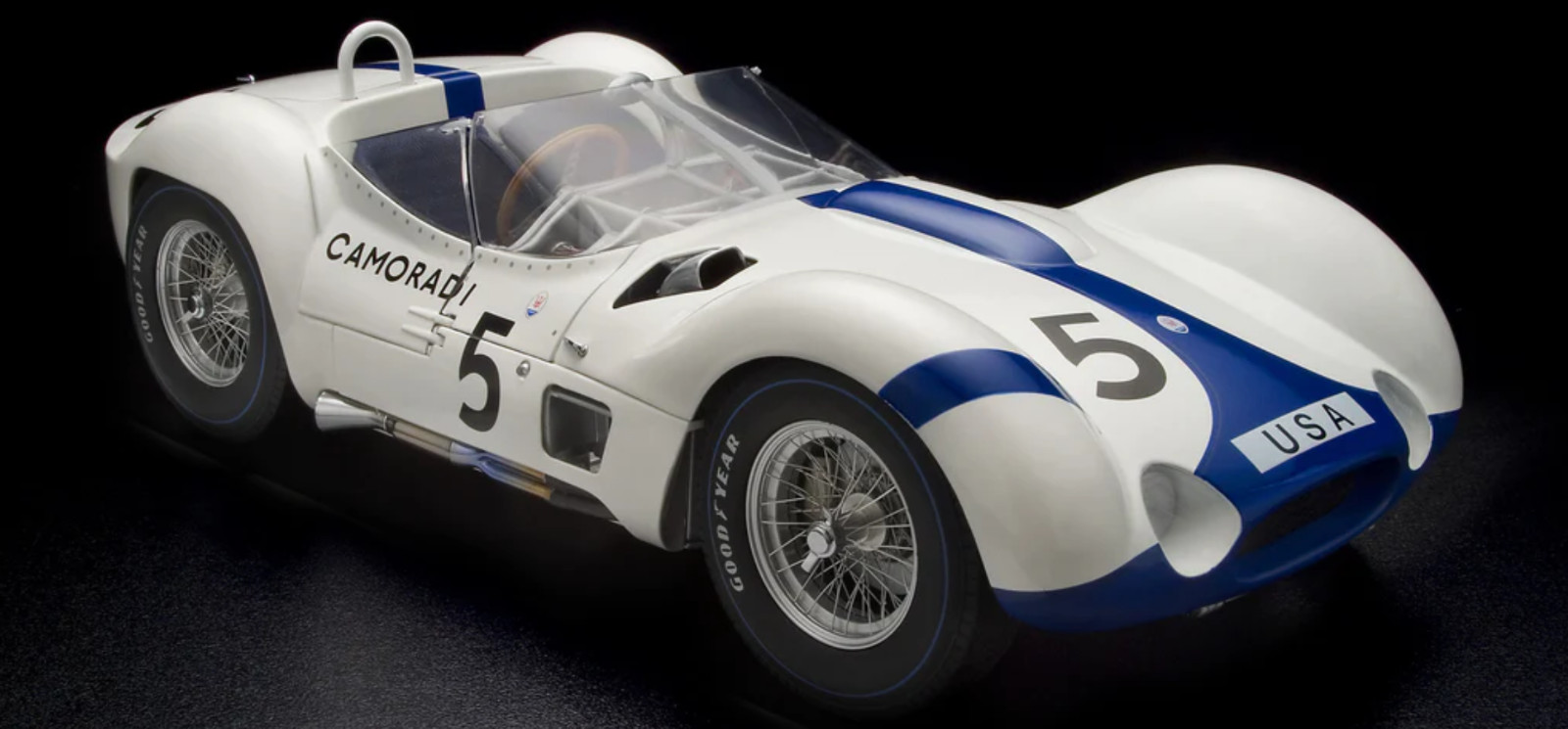 Maserati w/Engine & Wire Wheel Rims Custom Built1:12LARGE SCALE METAL BODY MODEL