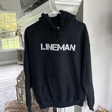 The Lineman Electrician Black Hoodie Lg On The 8th Day God Created Lineman