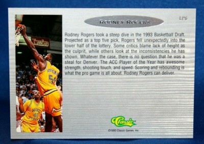 1993 Classic Draft Pick Rodney Rodgers Wake Forest Limited
