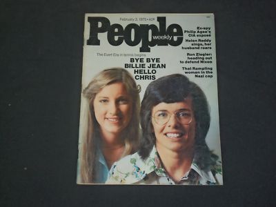 1975 FEBERUARY 3 PEOPLE MAGAZINE - BILLIE JEAN KING & CHRIS EVERT - B 4754