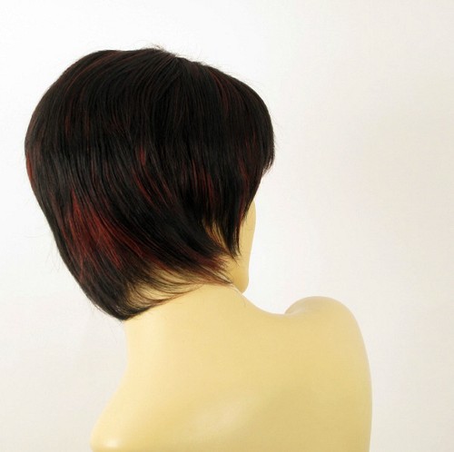 wig for women 100% natural hair black and red wick ref ANNE 1b410 PERUK - Picture 6 of 8
