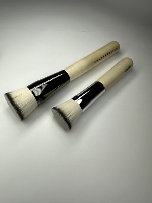 2Pcs Chantecaille Buff And Blur Brush Foundation Powder Brush(Travel&Standard)