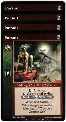 Pursuit x4 Keepers of Tradition variant 1 of 2 V:TES VTES Vampire CCG