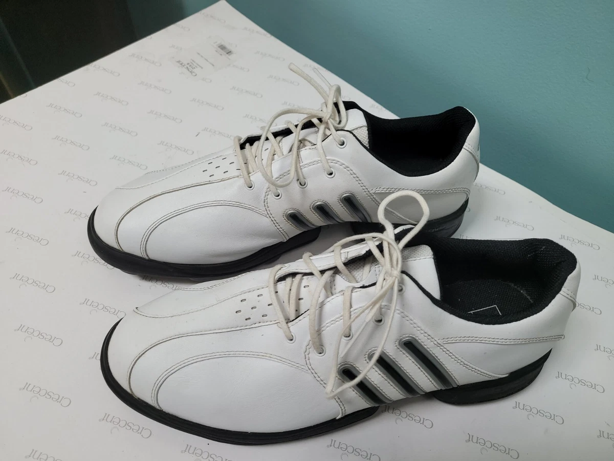 ADIDAS MEN S Blk Wht GOLF SHOES Size 10.5 737328 TORSION SYSTEM