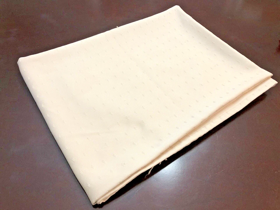 Solid Tan Microfiber Tablecloth Raised Diamond Design Rectangular 50” X 68” - Image 2 of 4