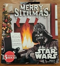 NEW 2020 Men's Star Wars 15 Days of Socks Christmas Holiday Advent Calendar YODA