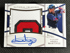 2023 National Treasures JERSEY PATCH PROSPECT ROOKIE AUTO Angel Martinez 01/99