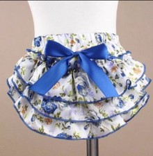 Baby Ruffle Bloomer Blue Baby Diaper cover Large 3-4yo 