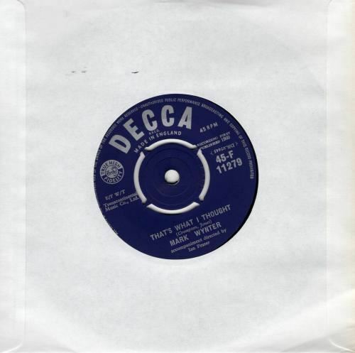 Kickin' Up The Leaves 7" (UK 1960) : Mark Wynter