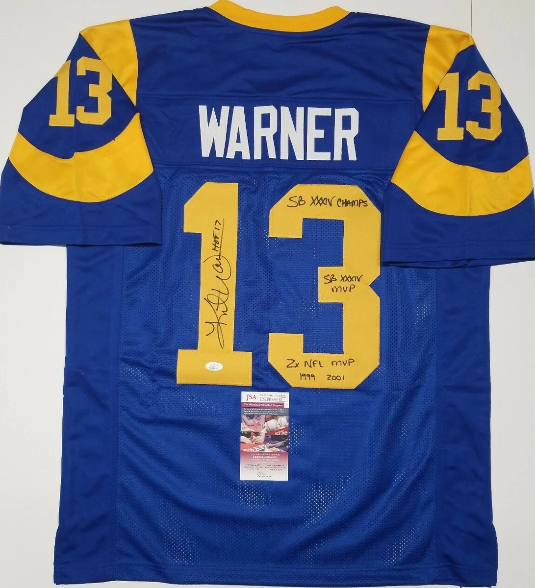 Kurt warner signed jersey cheap