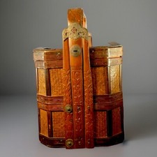 Antique Chinese "tingkat" or "tiffin box." Mid Century. 2 Tier No Lock. Large