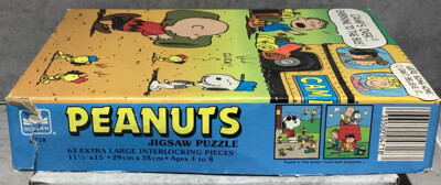Vintage 1970's Peanuts 63 Piece Puzzle Camp Snoopy Woodstock