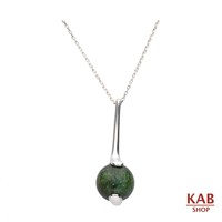 Green Aventurine Gemstone Sterling Silver 925 Jewelry Pendant+18chain Kab-298 Green Aventurine Gemstone Sterling Silver 925 Jewelry Pendant+18chain Kab-298