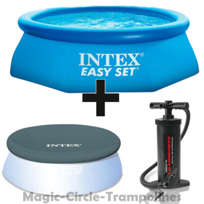 Intex Easy Set Quick Up Pool Planschbecken 366 x 76 mit abdeckplane + Handpumpe