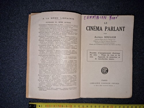 livre LE CINEMA PARLANT 1932 Afred Soulier précinéma cinéma histoire - Imagen 4 de 20