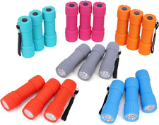 18-Pack, 9-LED Mini Flashlight Set, AAA Batteries Are Included and Pre-Installed
