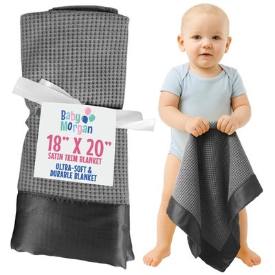 Baby Morgan Thermal Waffle Knit Baby Blanket - Soft Breathable Mini Blanket for