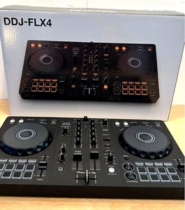 Pioneer DJ DDJ-FLX4 2-Channel DJ Controller Black USB XLR RCA Serato Rekordbox