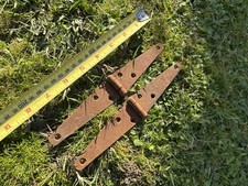 Vintage Old Barn / Gate Strap Hinges - NICELY textured and rusted ~ Set #1