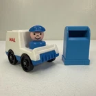 Vintage Fisher-Price Little People Mail Truck Set Mailman Mailbox 1980s Toy