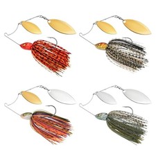  by KastKing Spinnerbait Fishing Lures, Bass 3/8oz Bait Fish - Double Willow