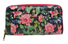 Floral wallet unbranded, multiple pockets , wonderful colors with red zipper