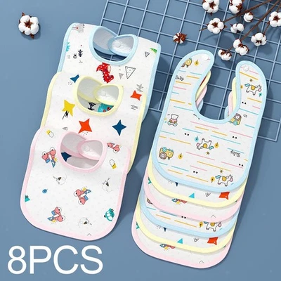 MARKENLOS 8x Baby Lätzchen Weiche Wasserdicht Einfach Sauber Drooling Bib für Jungen