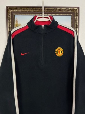 Vintage Nike Manchester United Football Fleece Train Jacket Mens