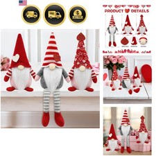 Valentines Day Decorations Gnomes Plush 3Pcs Valentine's Table Decor