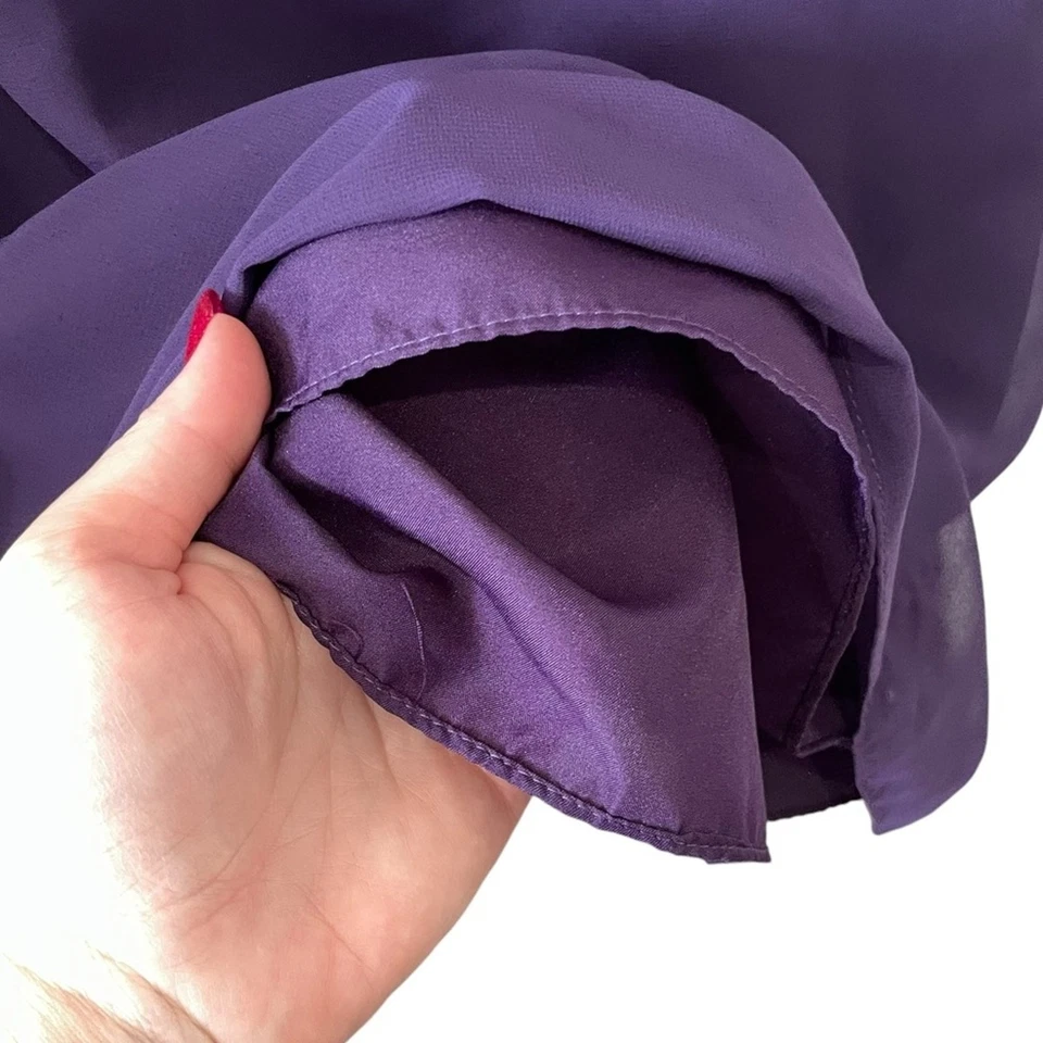 Alfred Angelo Eggplant Purple Bridesmaid Dress Size 16 Style 6625 sleeveless - Image 3 of 4