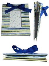 Pet Memories Striped 8x7 Scrapbook Photo Album Dog Cat Memory Book