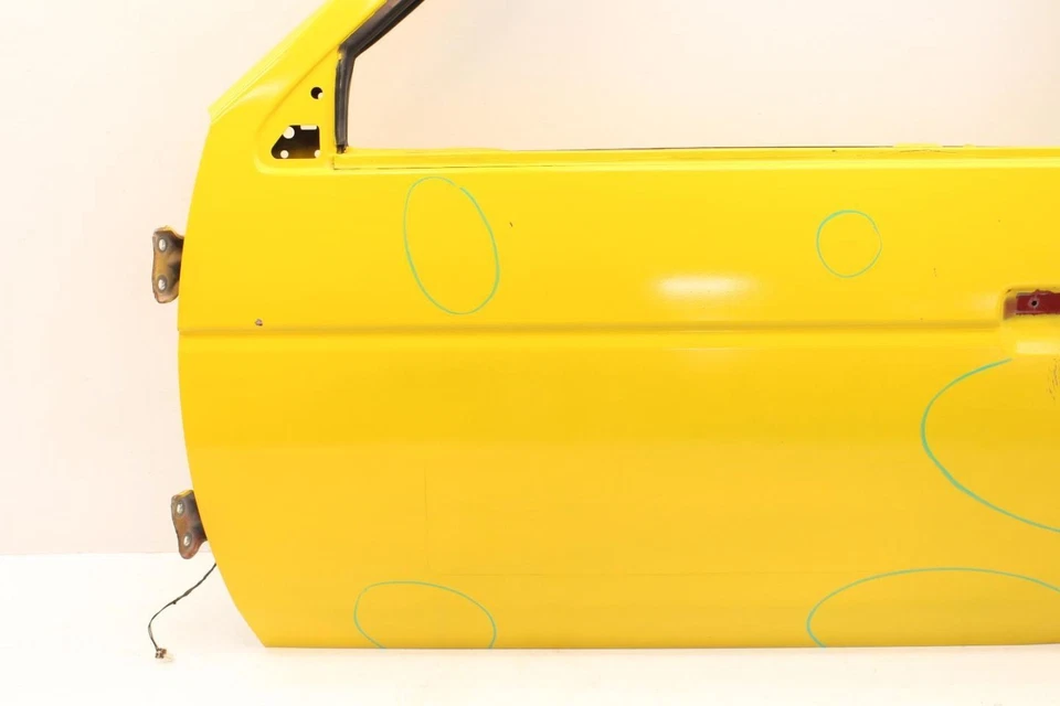 92-93 Nissan Pickup D21 Yellow Driver Left Front Door Shell Assembly - Image 4 of 4