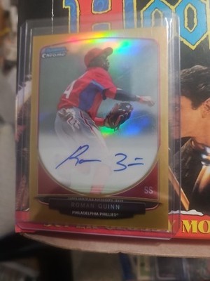 2013 Bowman Chrome Prospects Gold  Refractor /50 Roman Quinn #BCP-RQ Auto 0l2