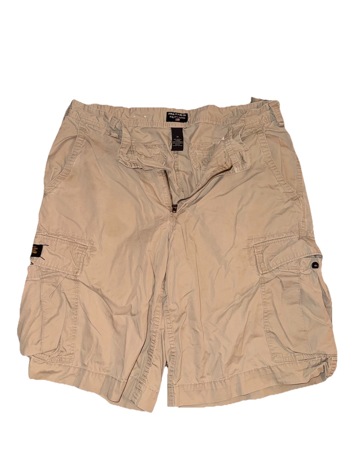 Polo Ralph Lauren Khaki Cargo Shorts Mens 34