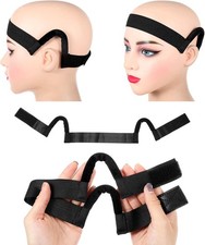 2Pcs Wig Band for Lace Front Ear Cut Lace Melting Elastic Painless Wig Bangs