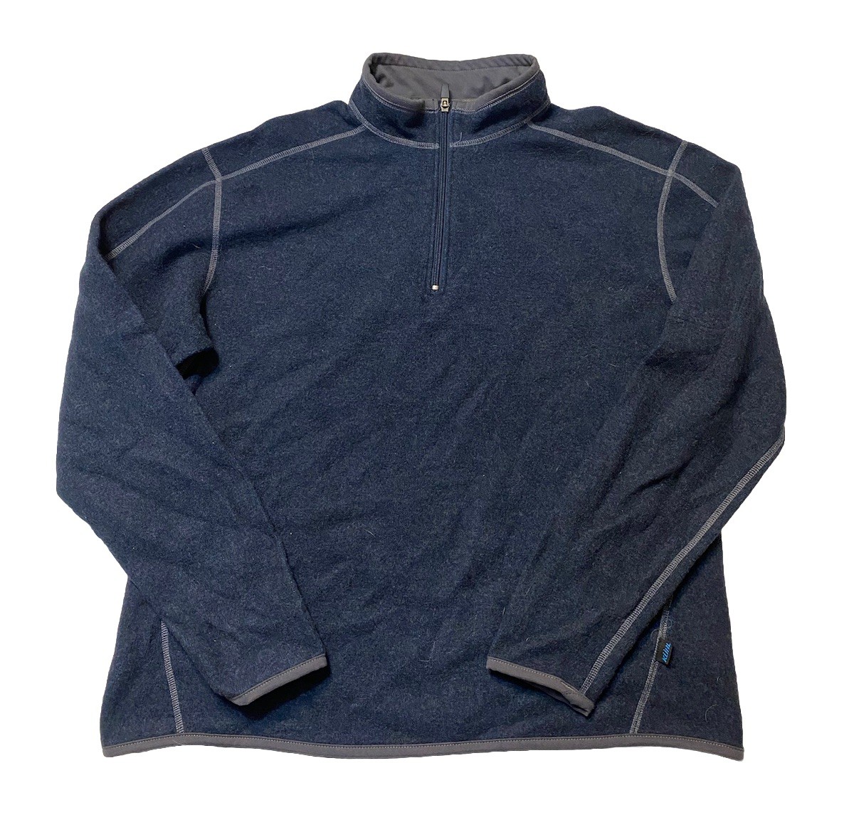 Pull Polaire 1/4 Zip Kuhl Homme XXL, Laine Bleue, Manches Longues - Occasion
