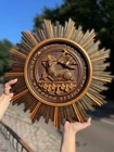 Agnus Dei – The Lamb wood carved christian icon religious  wall hanging art work
