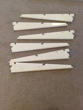 6 x Elfa modular storage White 320mm long Shelf Brackets And Covers