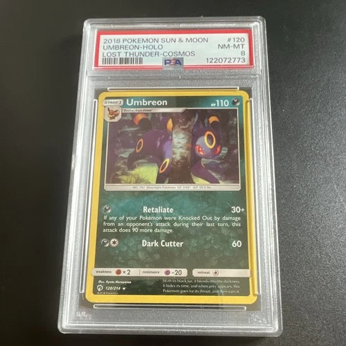 Pokémon Umbreon Blister Exclusives #120/214 Cosmos Holo PSA 8 2018 English