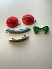 Antique Vintage Plastic Hair Clip and Barrettes/1950's