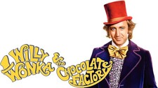 Camiseta Willy Wonka & Chocolate Iron On Transfer + Telas Color Claro y Oscuro #1