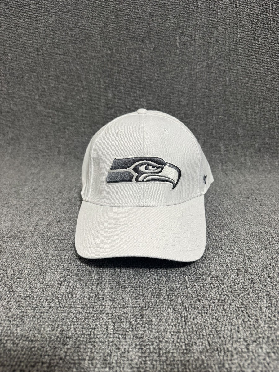 '47 Brand Seattle Seahawks Dad Hat Strapback White Curved Brim NFL Cap